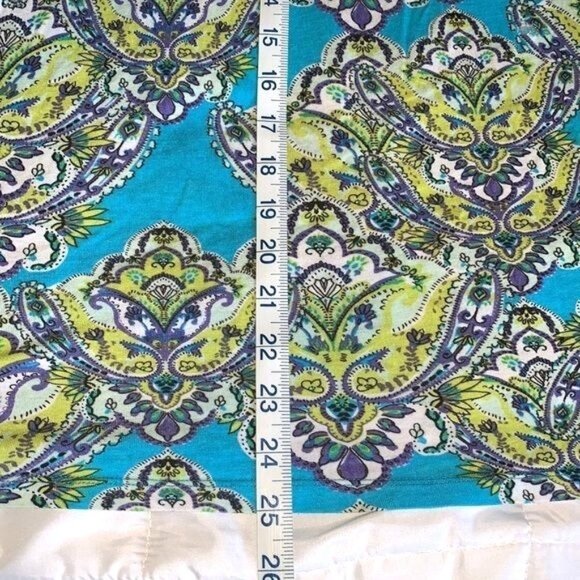INC Blue & Green Paisley Sequin Neckline Sleeveless Top Womens 2X Rayon - Picture 5 of 6